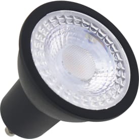 Nordtronic Long Life ljuskälla, LED, 5W, GU10, dimbar, 3000K, matt svart
