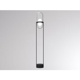 Pille F gulvlampe grå glas/grå skærm 27W 2700K PUSH dæmpbar