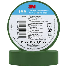3M Temflex vinyltejp 165, 15 mm x 10 m, grön