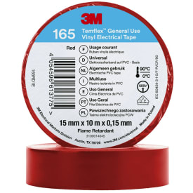 3M Temflex vinyltejp 165, 15 mm x 10 m, röd