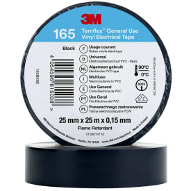 100 stk Temflex EL Vinyltape 165 25 mm x 25 m, sort