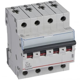 Legrand TX3 automatsikring C 4P+N, 13A
