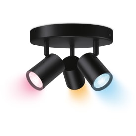 Wiz Imageo rund takspotlight, färgförändring + vit, svart