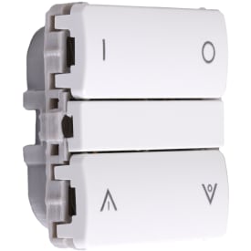 Smartkontakten Zigbee batteritryk til LK Fuga, tænd/sluk og op/ned, hvid