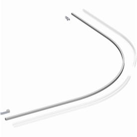 Dansani Match gulvprofilkit, halvrund brusehjørne, krom, 2 stk.