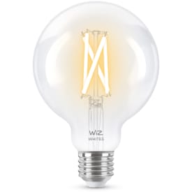 6 stk Wiz E27 globepære, 2700K-6500K, 7W, Ø9,5 cm