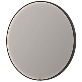 Sanibell Proline spegel med belysning, dimbar, imfri, Ø100 cm, svart