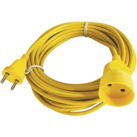 Forlængerledning uden jord, 30 meter, gul