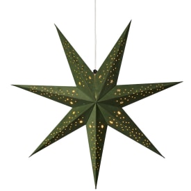 10 st Konstsmide adventsstjärna med ljus, 78 cm, grön
