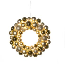 Konstsmide julekrans med julekugler