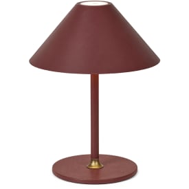 Halo Design Hygge oppladbar bordlampe, H20 cm, mørkerød