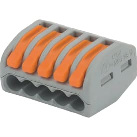 40 stk Wago Samlemuffe 5x4 mm², Grå