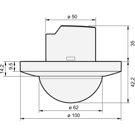 Tilstedeværelse. sensor P41LR 230V sekundær 32-37m 360° SnapFit planfor.