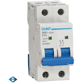 Automatsikring Chint NB1-63H, C 13A 1P+N, 10kA