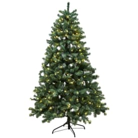 20 st Nordic Winter Aske plastgran med belysning, 180 x 118 cm