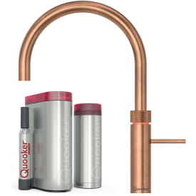 Quooker Fusion Round Pro3 køkkenarmatur, 5-i-1, bruneret messing