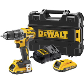 Dewalt 18V XR DCD791D2-QW drill/skrumaskin, 2 stk. 18V x 2.0 Ah