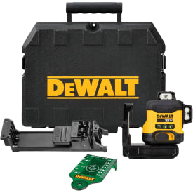 DeWalt 18V XR DCLE34031N-XJ krydslinjelaser, 3 x 360⁰, grøn, uden batteri
