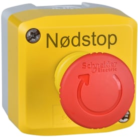 Schneider Harmony XALK nødstop komplet, Ø40, 2NC/1NO, uden nøgle