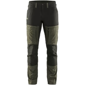 Bukser stretch grøn/sort 152