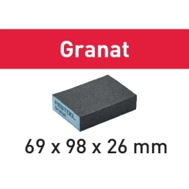 8 stk Slibeklods Granat, 69x98x26 mm, K120, 6 stk.