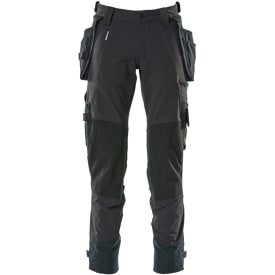 Mascot Advanced arbetsbyxor med stretch, marinblå, st 82C54