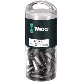 100 stk Wera-bits 867/1 Z TORX 10 x 25 mm, stk.