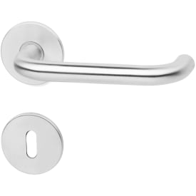 Dørgreb m. lås, u-form 16 mm, rustfrit stål