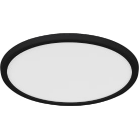 Nordlux Oja plafond, 3-stegs dämpning, 2700K, svart, Ø29 cm