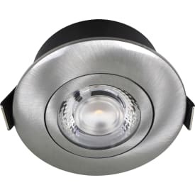 Nordtronic Low Profile Fleksibel innfelt spotlight, Ø7,5 cm, børstet aluminium, 2700K