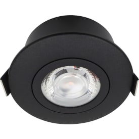 Nordtronic Low Profile Flexible downlight, Ø7,5 cm, svart, 3000K