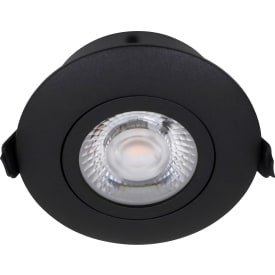 Nordtronic Low Profile Flexible downlight, Ø8,3 cm, svart, 4000K