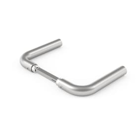 Randi 7021 Line18 dørhåndtak, L-formet, børstet rustfritt stål, uten rosetter
