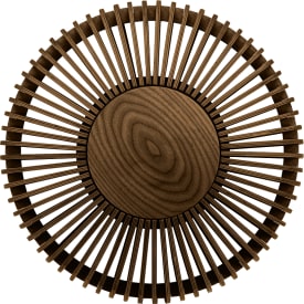 Umage Clava Up Wood vägglampa, mörkt trä, Ø35 cm