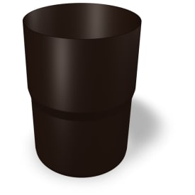 2 stk PREFA Rørsamlemuffe 100 Mm Nøddebrun P.10