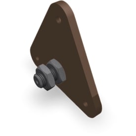 10 stk PREFA Montageplade Med M10 nøddebrun