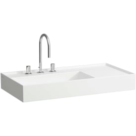 Kartell Laufen servant, 90x46 cm, venstre, hvit