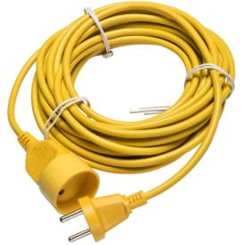 Gripo forlængerledning u. jord, gul, 10 meter