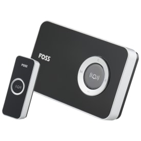 Foss Trend Design dørklokke, trådløs, 100 m, sort