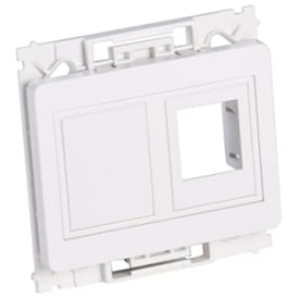 Datakontakt for 2 x Keystone, hvit, Type O