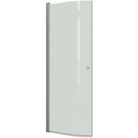 Dansani Match brusedør, model E, 82 cm, klart glas, satin profil