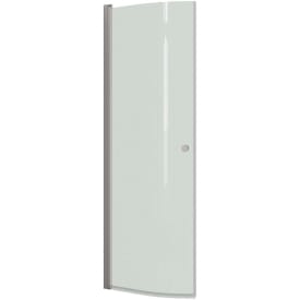 Dansani Match brusedør, model E, 72 cm, klart glas, satin profil