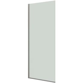 Dansani Match brusevæg, model D, 97 cm, klart glas, satin profil