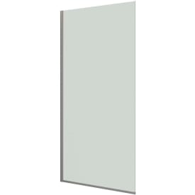 Dansani Match brusevæg, model D, 117 cm, klart glas, satin profil