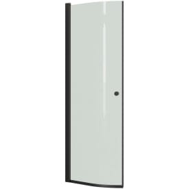 Dansani Match brusedør, model E, 72 cm, klart glas, sort profil