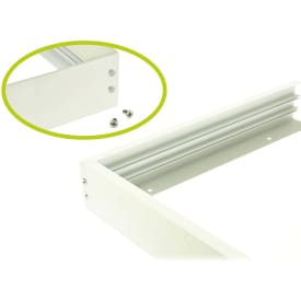 Monteringsramme for 60x120 cm panel, hvitlakkert (høyde 50 mm.)