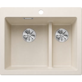 Blanco Pleon 6 Split UXI køkkenvask, 61,5x51 cm, råhvid