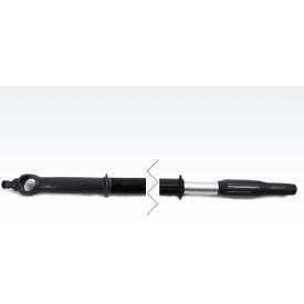 Roliba teleskopskaft med vandgennemløb, grå, 1,7 - 2,8 m, Ø25 mm