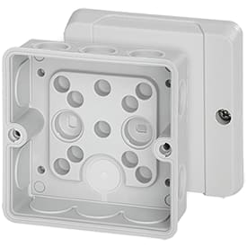 5 stk Hensel DE9320 membrandåse, 88x88 mm, grå