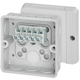 5 stk Hensel DE9325 membrandåse, 88x88 mm, grå